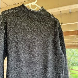 Black “barb wired” seam stitched sweater